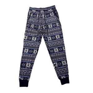 Nautica Fleece Pajamas Blue Snow Jogger Sleep Pants Size Women's XS